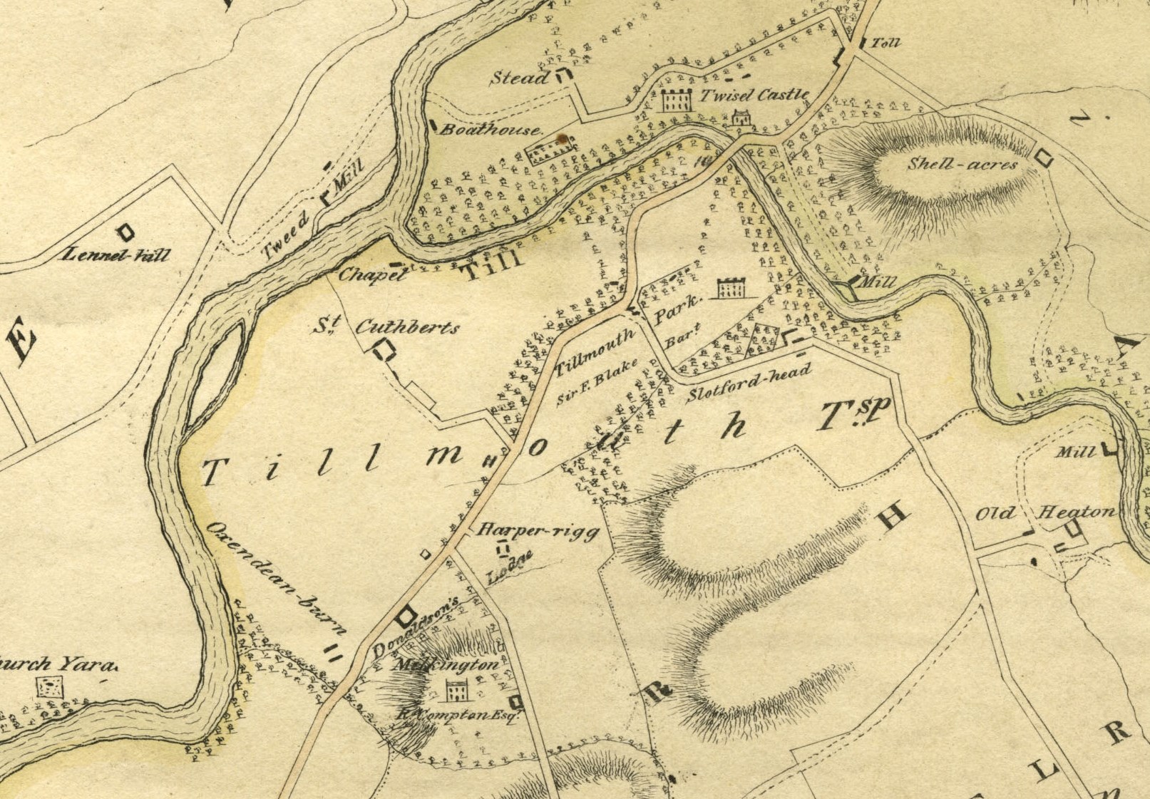 Rules Map of Norham and Islandshire of 1824