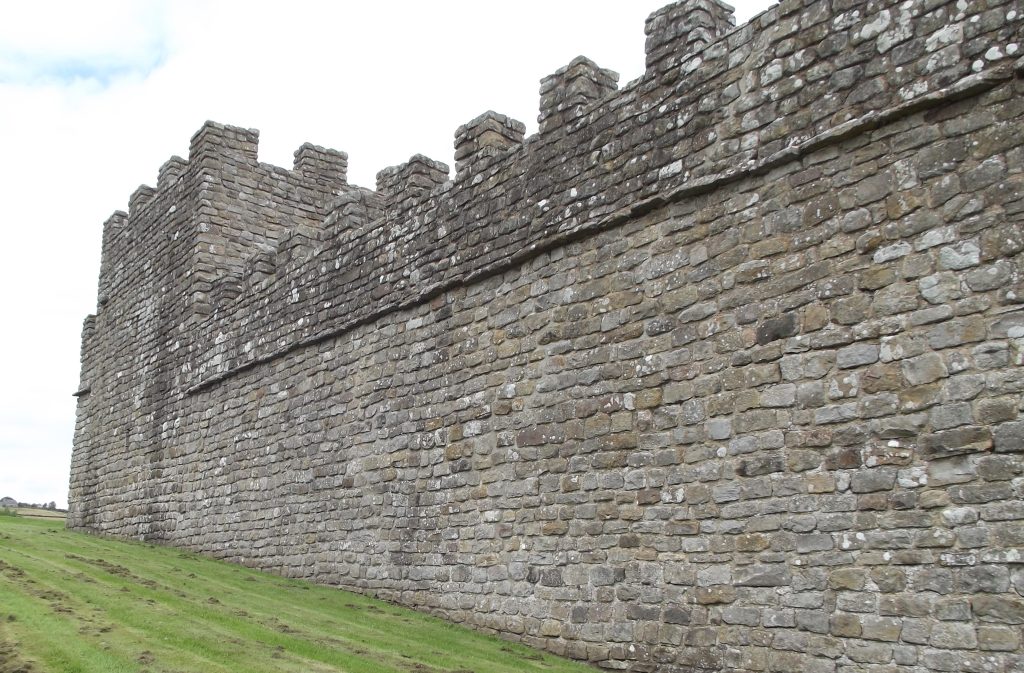 Reconstruction of Hardian's Wall at Vindolanda